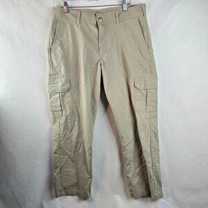 Dickies Flex Cargo Pants Mens 34x30 Khaki Regular Fit Stretch Work Utility